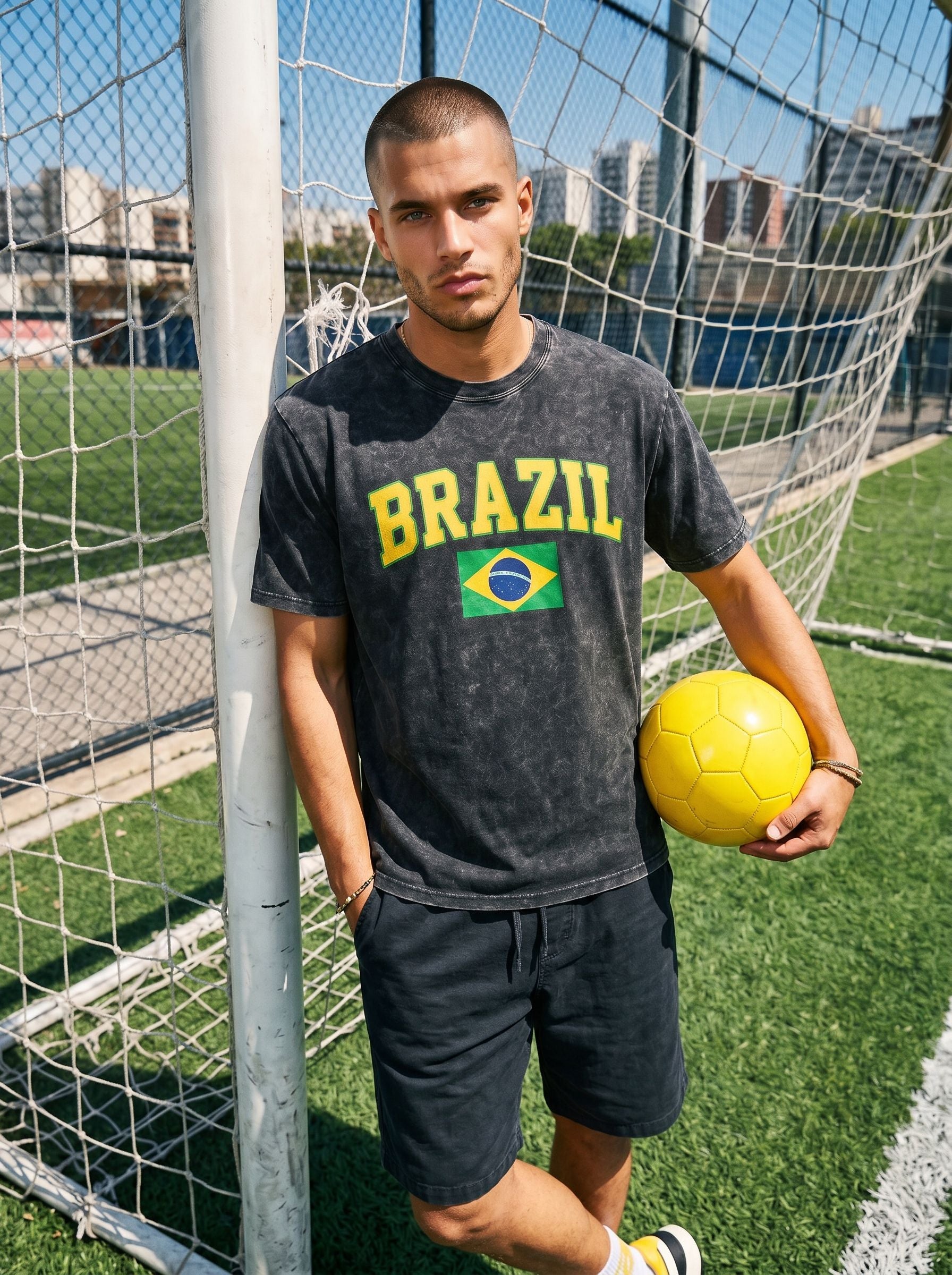 World Cup 2026 Vintage Acid Wash Brazil  T-Shirt