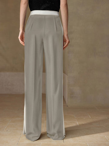 High Waisted Side Stripe Wide Leg Pants