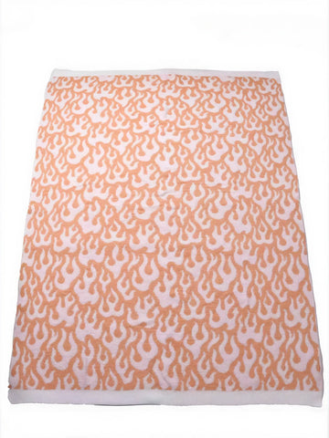 Soft Cozy Flame Pattern Knit Blanket