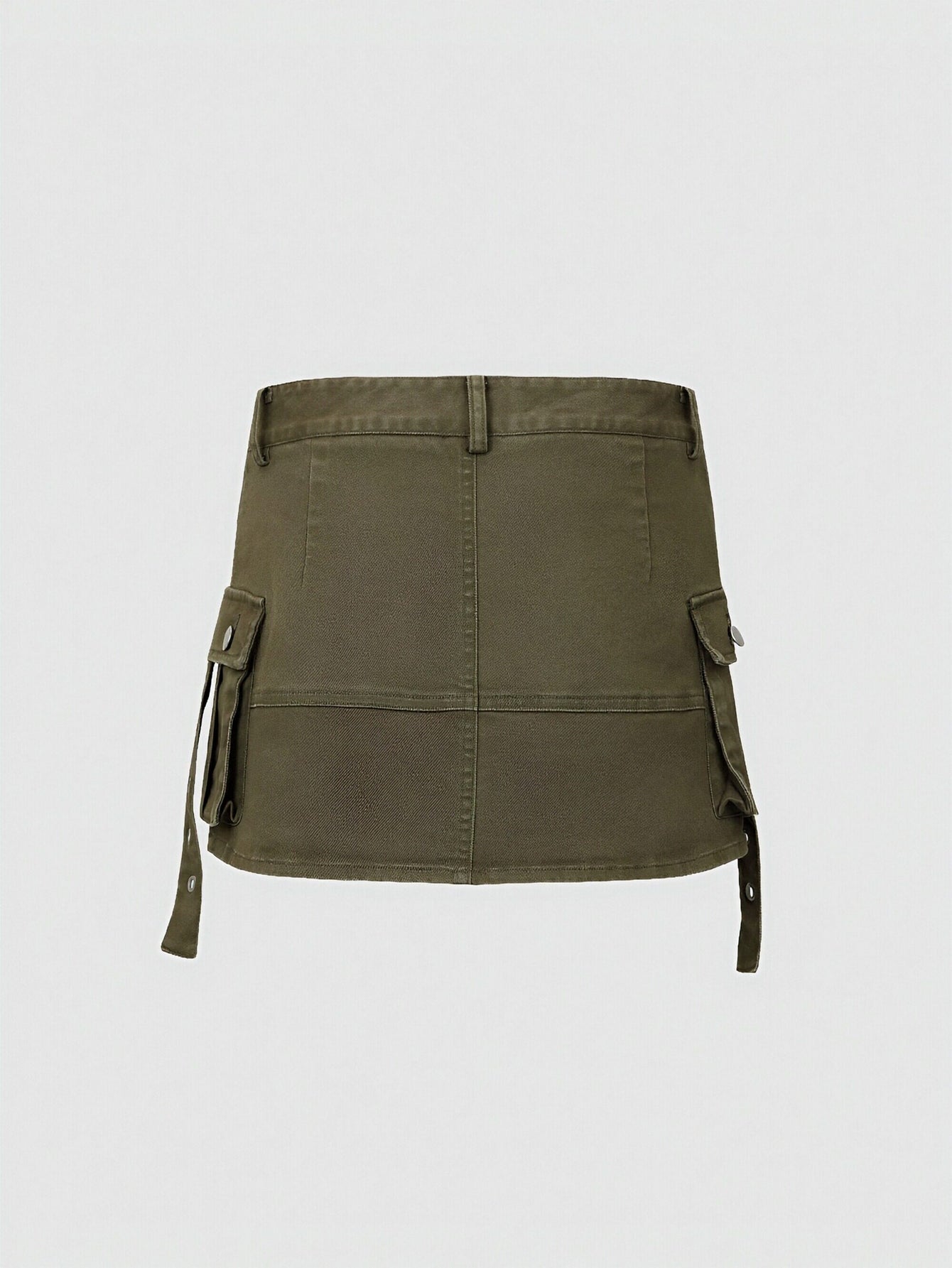 Urban Revivo Mini Straight Skirt-Iron Green