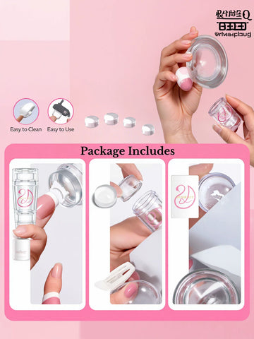 Clear Jelly French Tip Nail Stamper