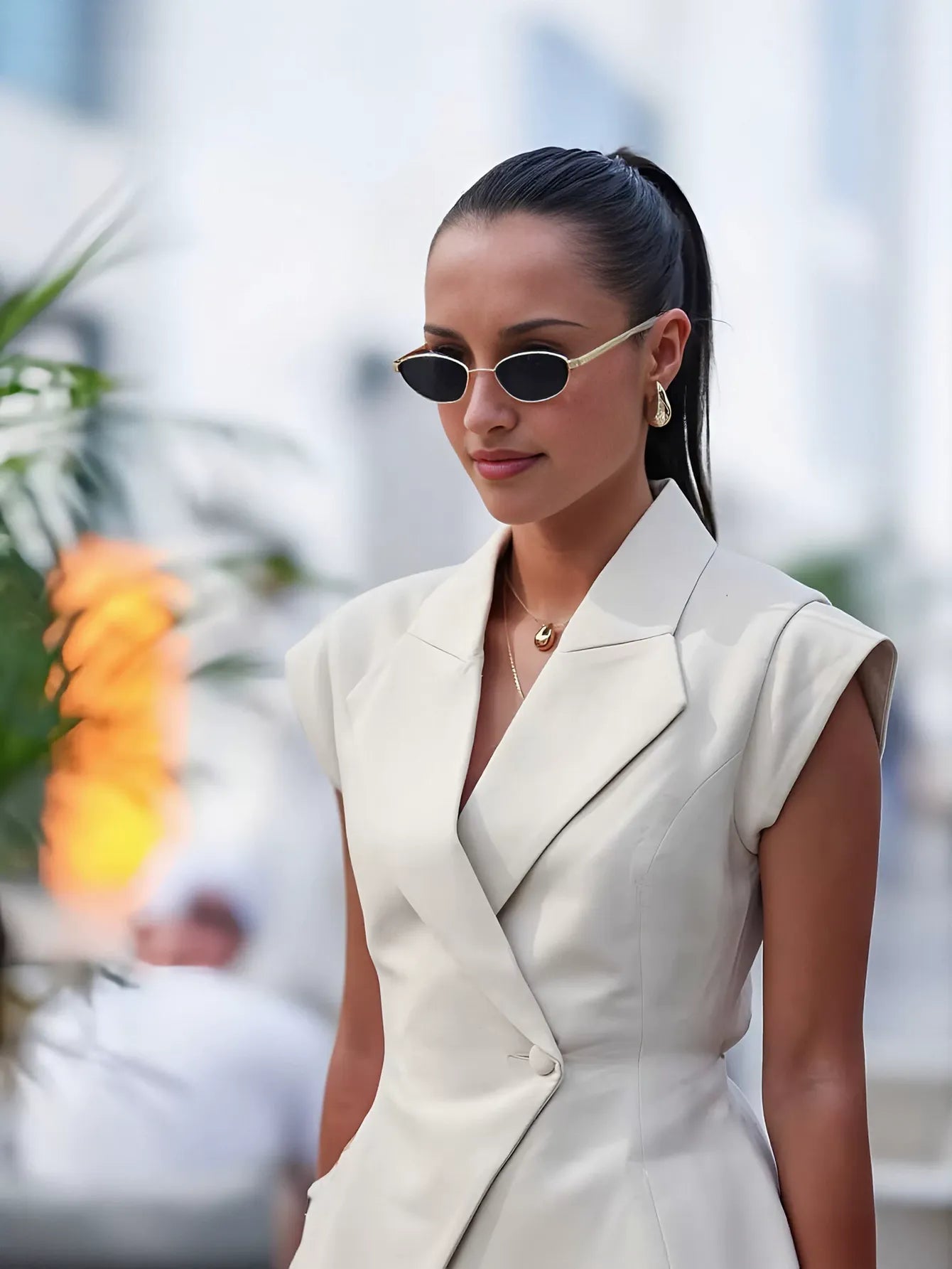 Sleek Tailored Vest Wide Leg Pants Set