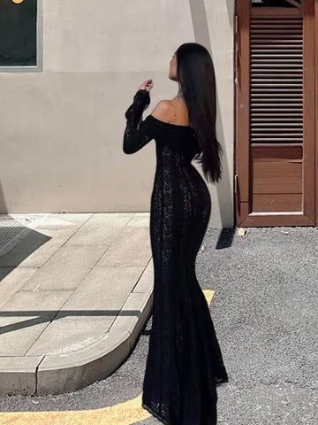Off The Shoulder Lace Mini Dress