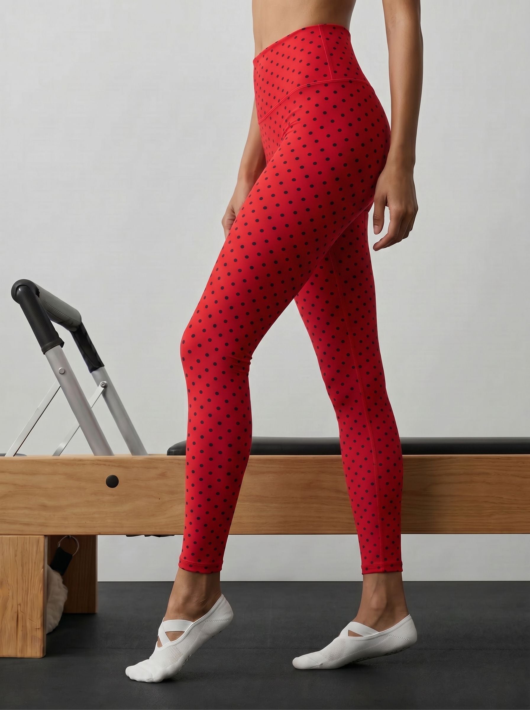 High Waisted Polka Dot Yoga Leggings