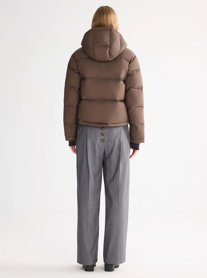 Cropped Stand Collar Puffer Jacket