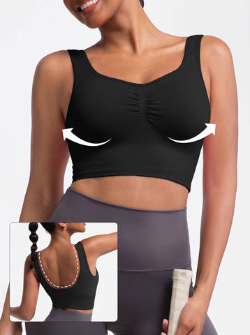 Ruched Seamless Athletic Yoga Tank Top