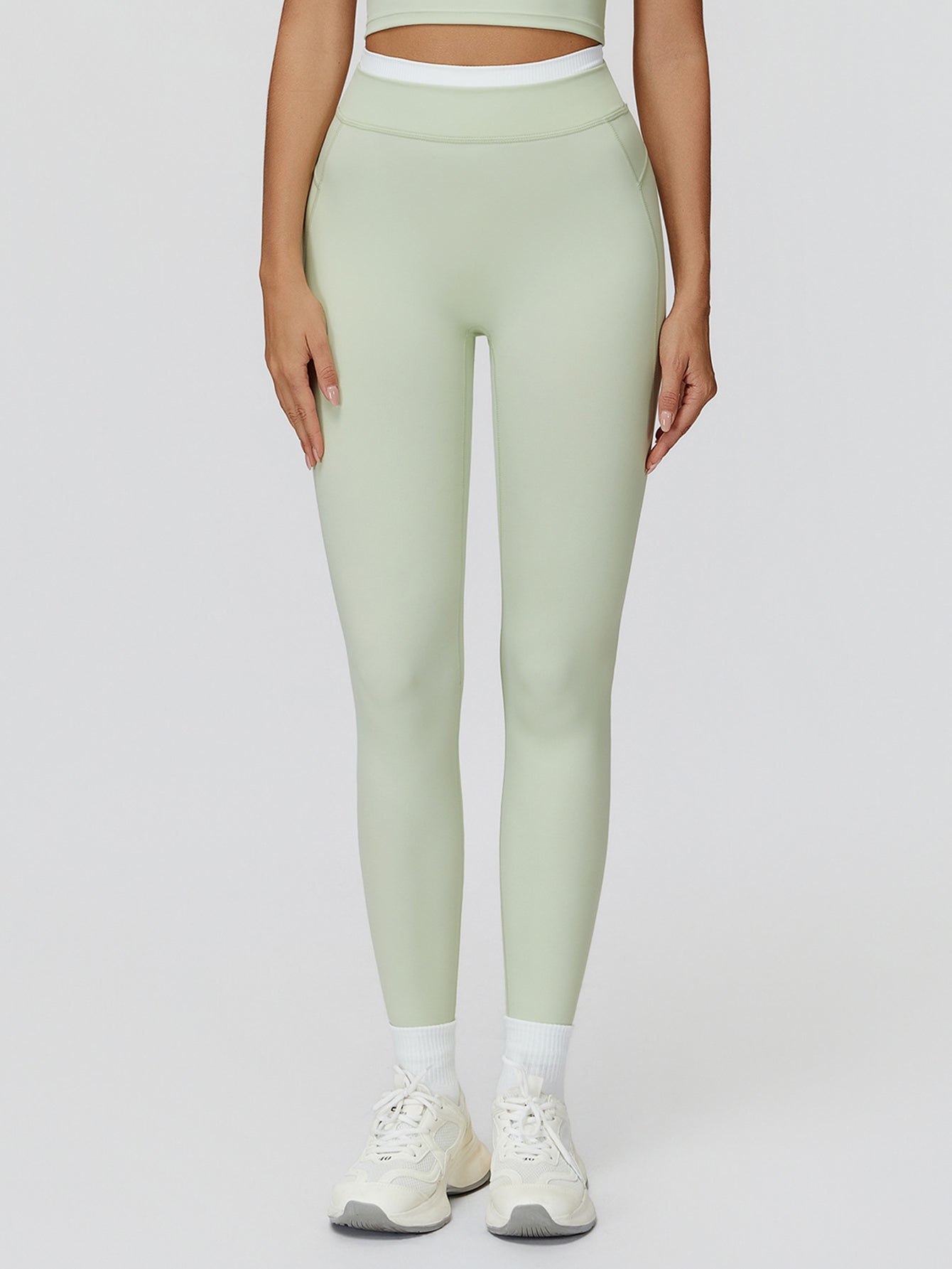 High Waisted Crossover Waist Leggings