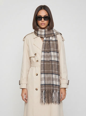 Cozy Plaid Oversized Winter Scarf