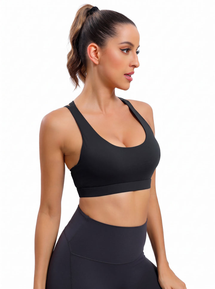 Strappy Back Supportive Sports Bra