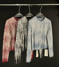 Distressed Texture Lightweight Knit Cardigan