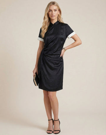 Cheongsam Pleated Mini Dress