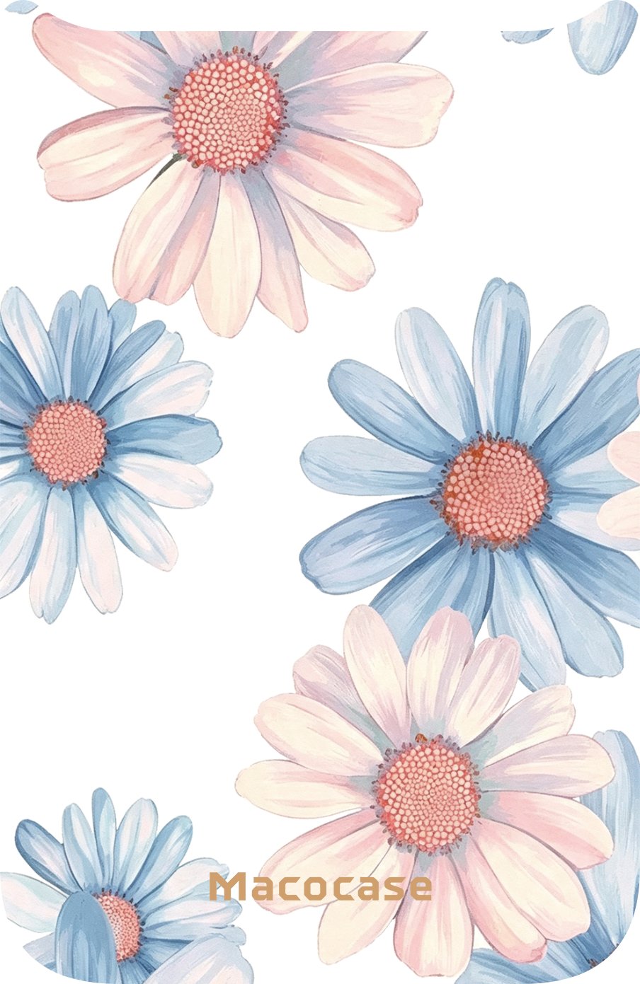 Metallic Daisy Print Phone Case