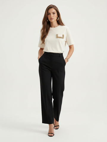 Crystal Detail Cotton T-Shirt