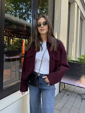 Cozy Textured Zip Up Jacket