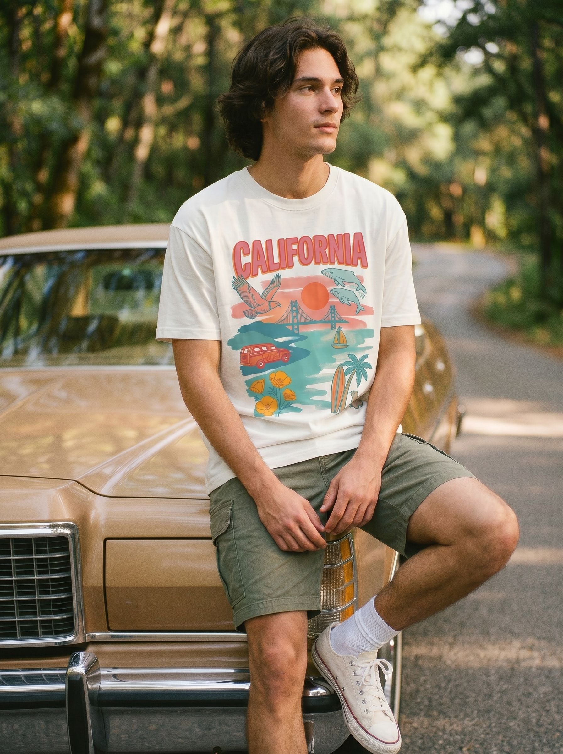 Vintage California Graphic Crewneck T-Shirt