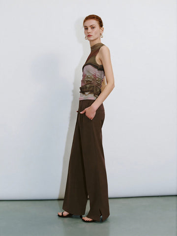 Urban Revivo Harem Pants-Dark Brown