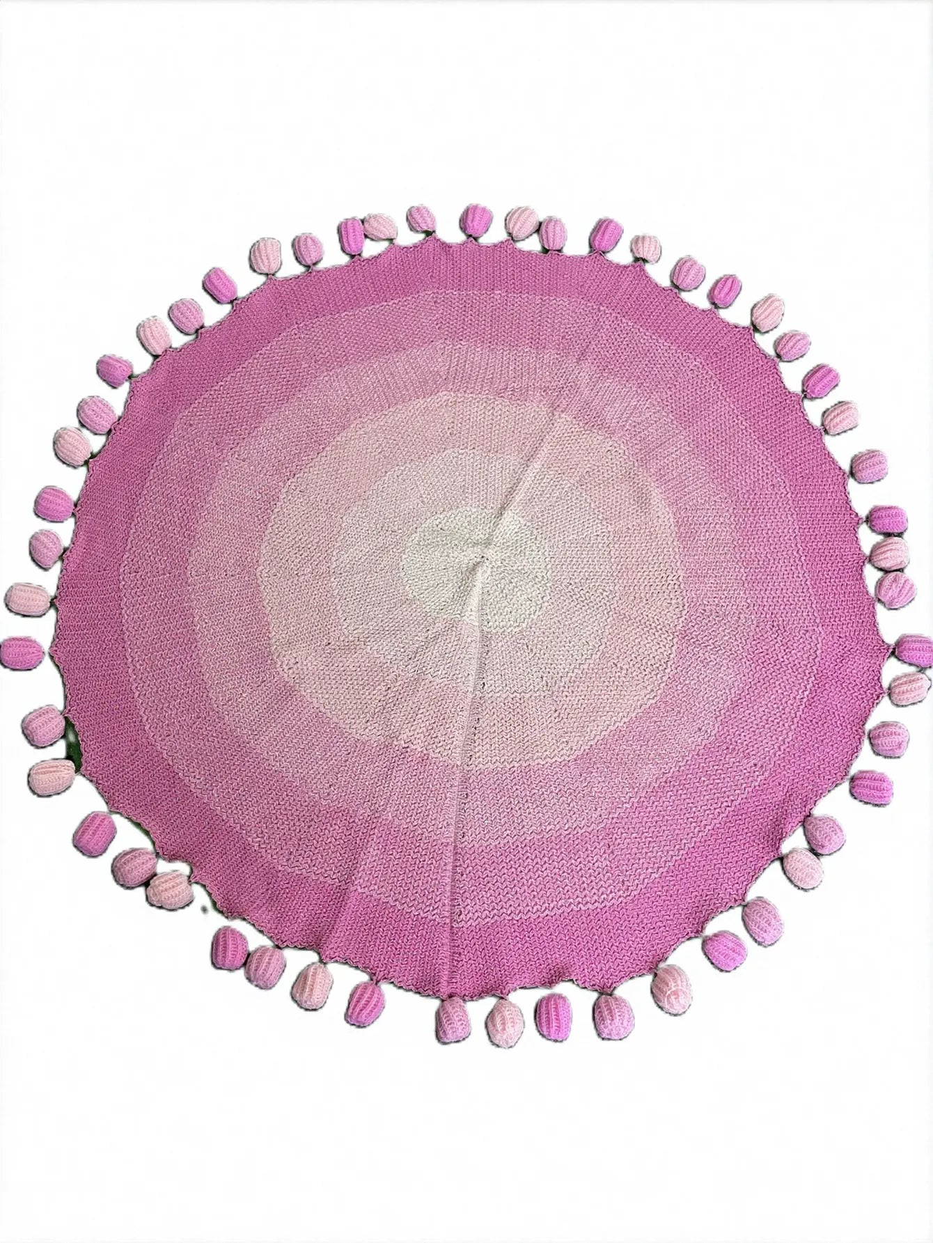 Cozy Handmade Floral Knit Blanket