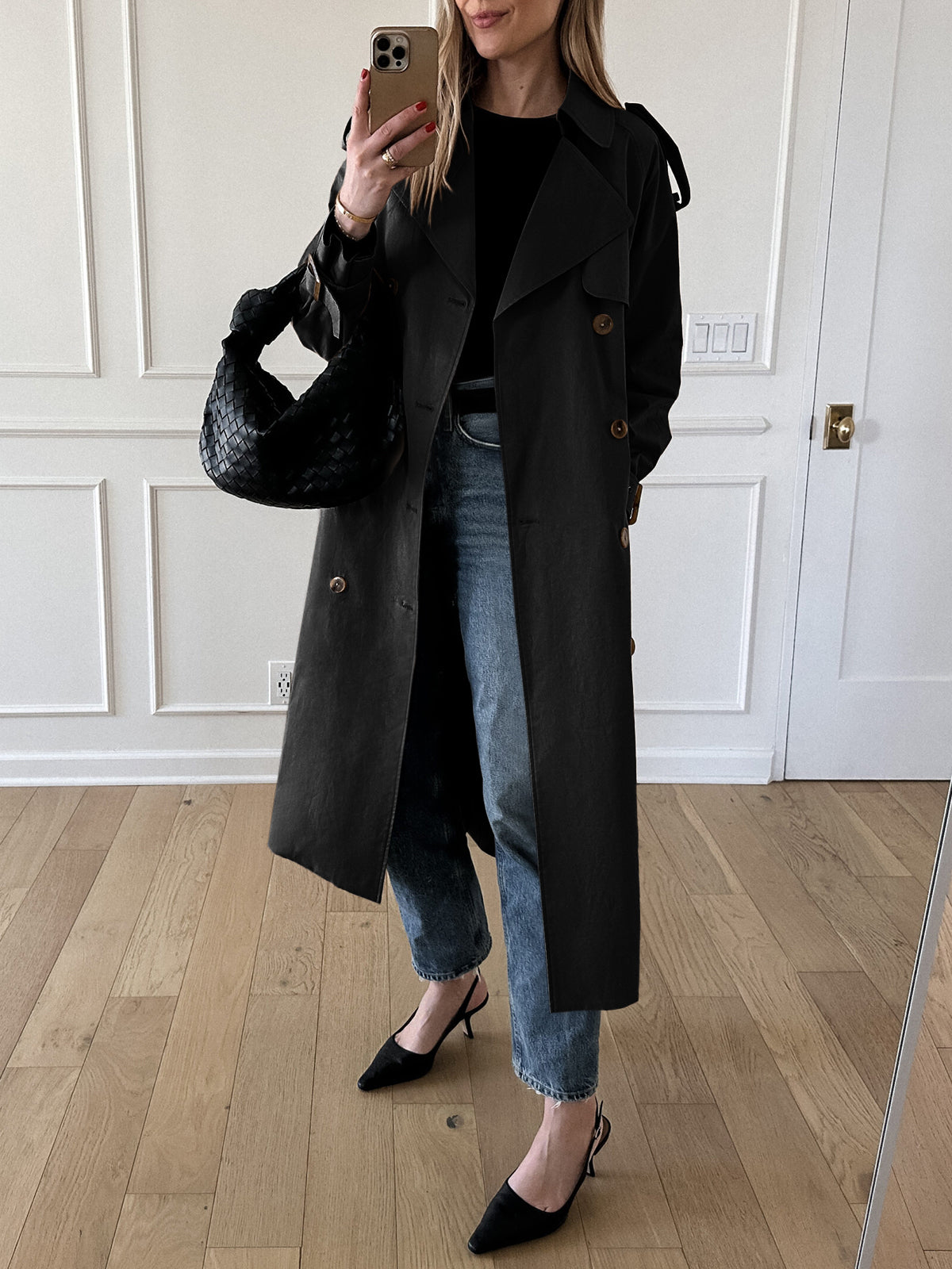 Classic Double Breasted Trench Coat