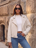 Oversized Faux Leather Moto Jacket