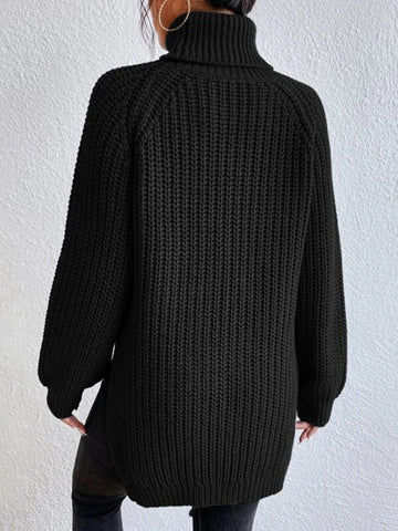 Cozy Chunky Ribbed Turtleneck Sweater