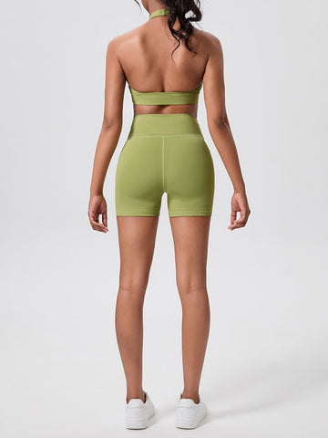 Seamless High Waisted Yoga Short Set