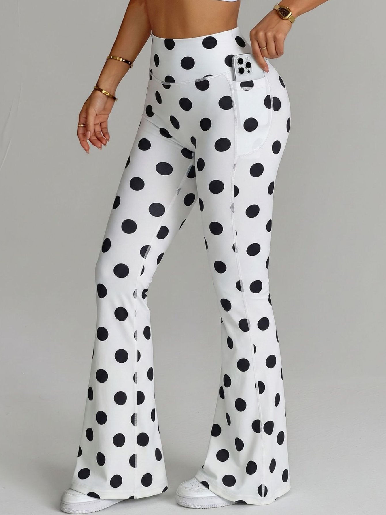 High Waisted Pastel Leopard Flare Leggings