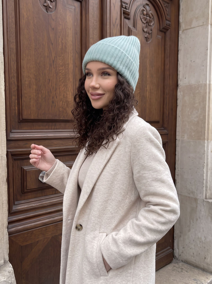 Cozy Ribbed Knit Mustard Beanie