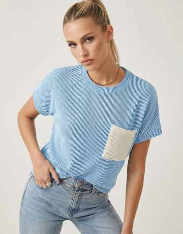 Ribbed Pocket T-Shirt