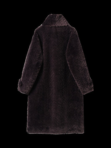 Cozy Double Breasted Faux Fur Coat