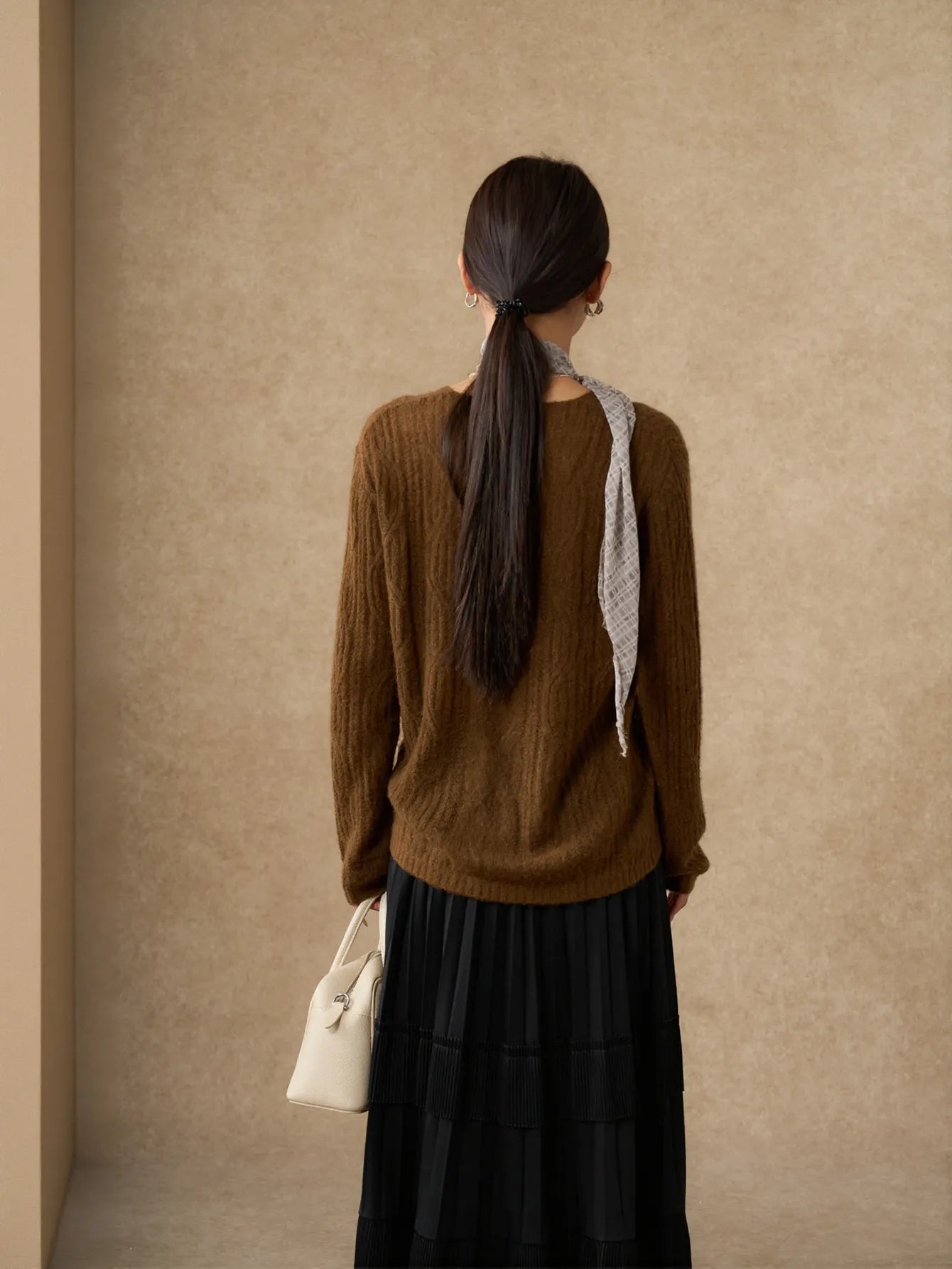 Cozy Textured V Neck Sweater