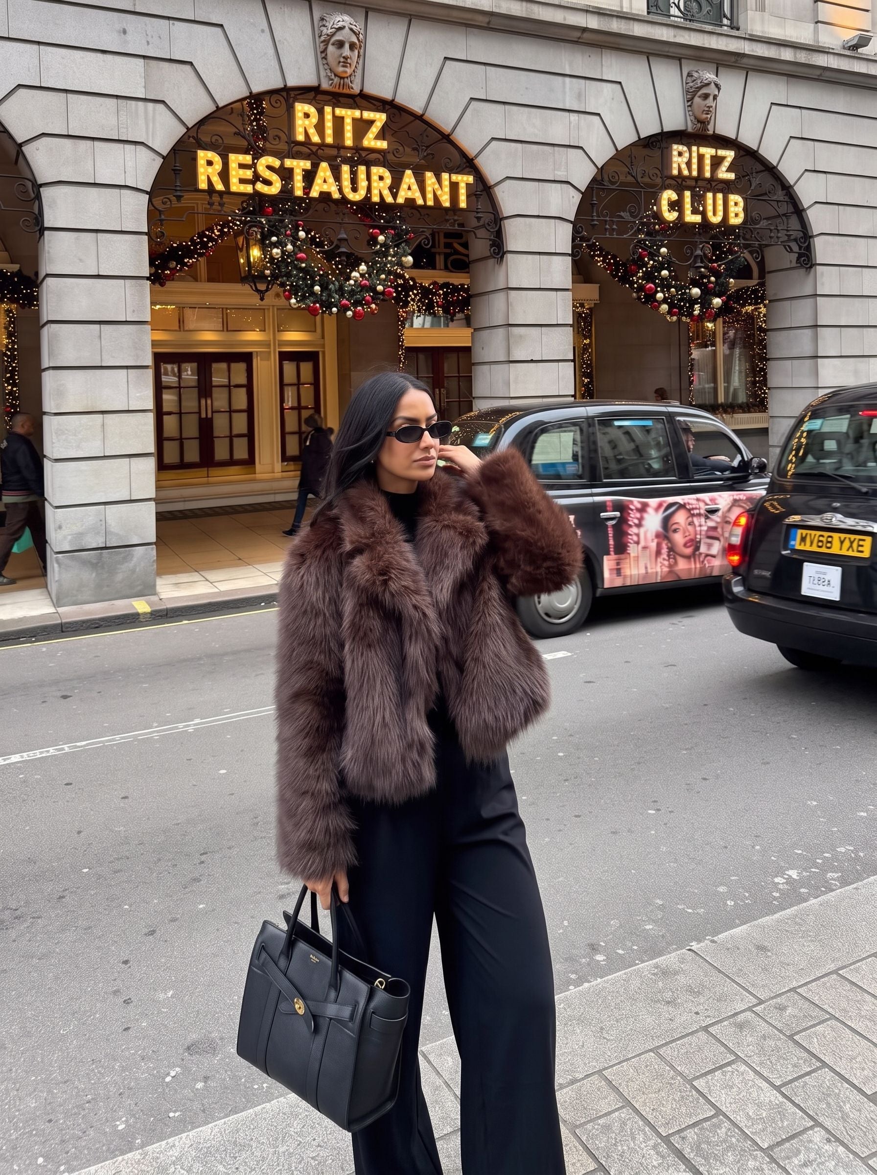Cozy Cropped Faux Fur Coat