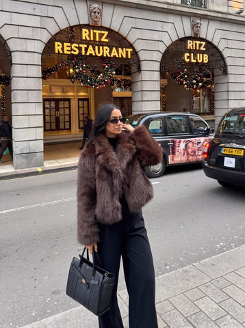 Cozy Cropped Faux Fur Coat