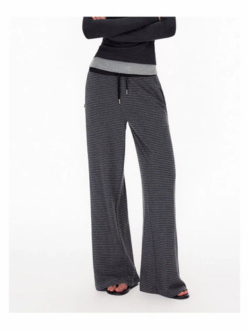 Cropped Striped Zip Up Hoodie