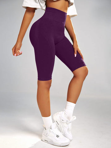 High-Waisted Compression Athletic Yoga Shorts