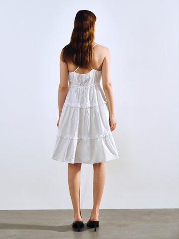 Urban Revivo A-Line Cami Dress-White