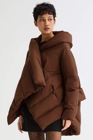 Oversized Quilted Wrap Puffer Jacket