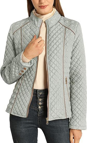 Lightweight Quilted Stand Collar Jacket