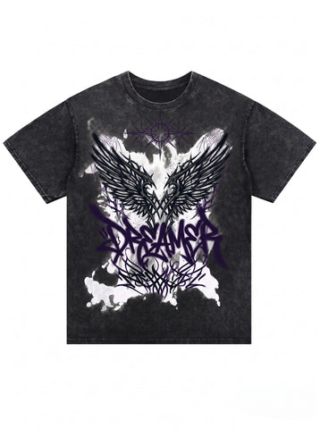 Oversized Acid Wash Graphic T-Shirt