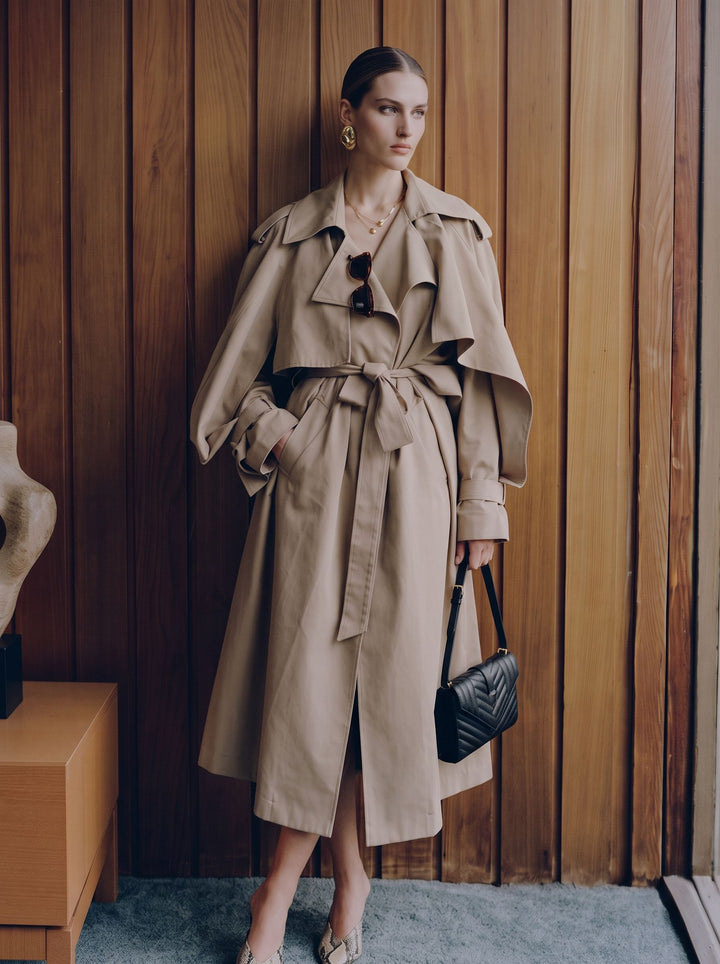 Oversized Double Breasted Trench Coat