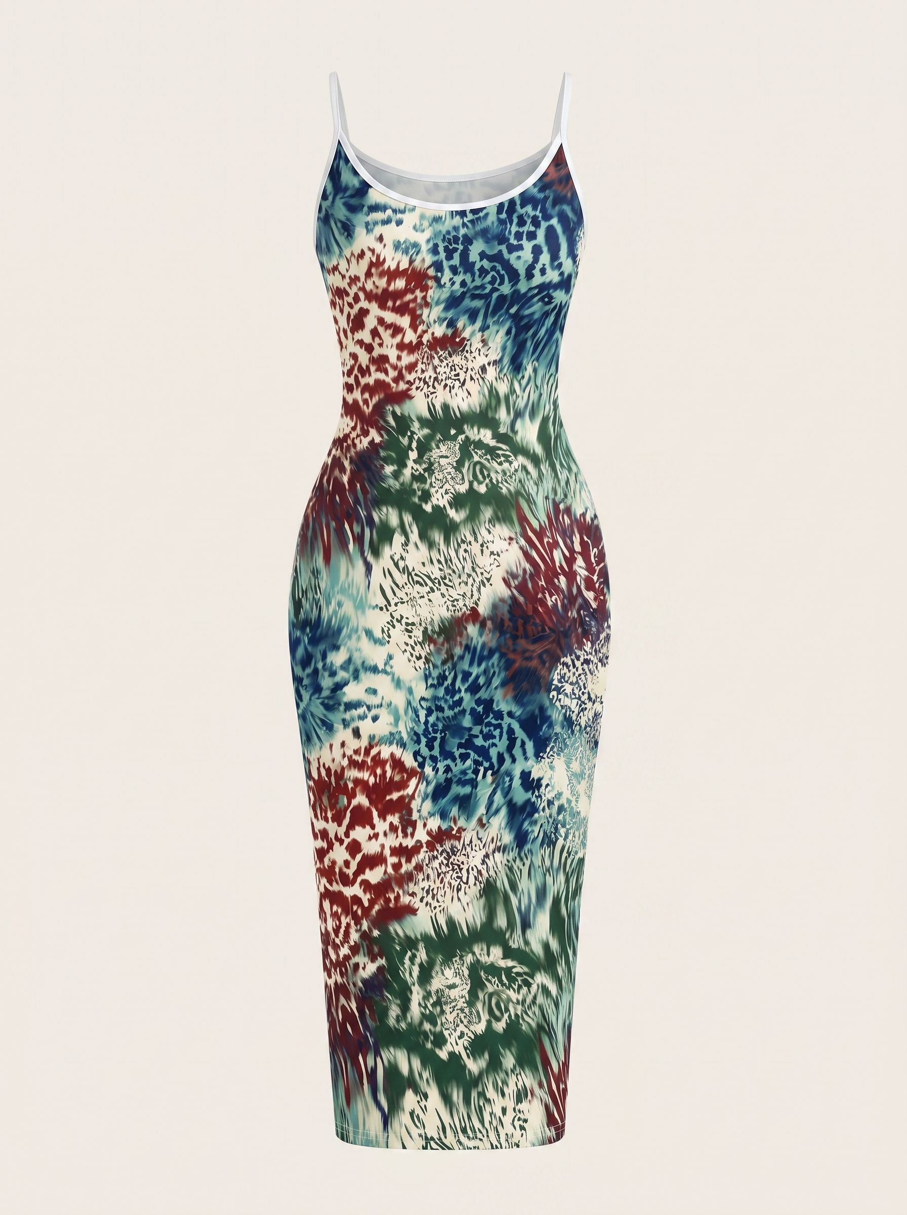 CAPRI Floral Print Sleeveless Bodycon Midi Dress