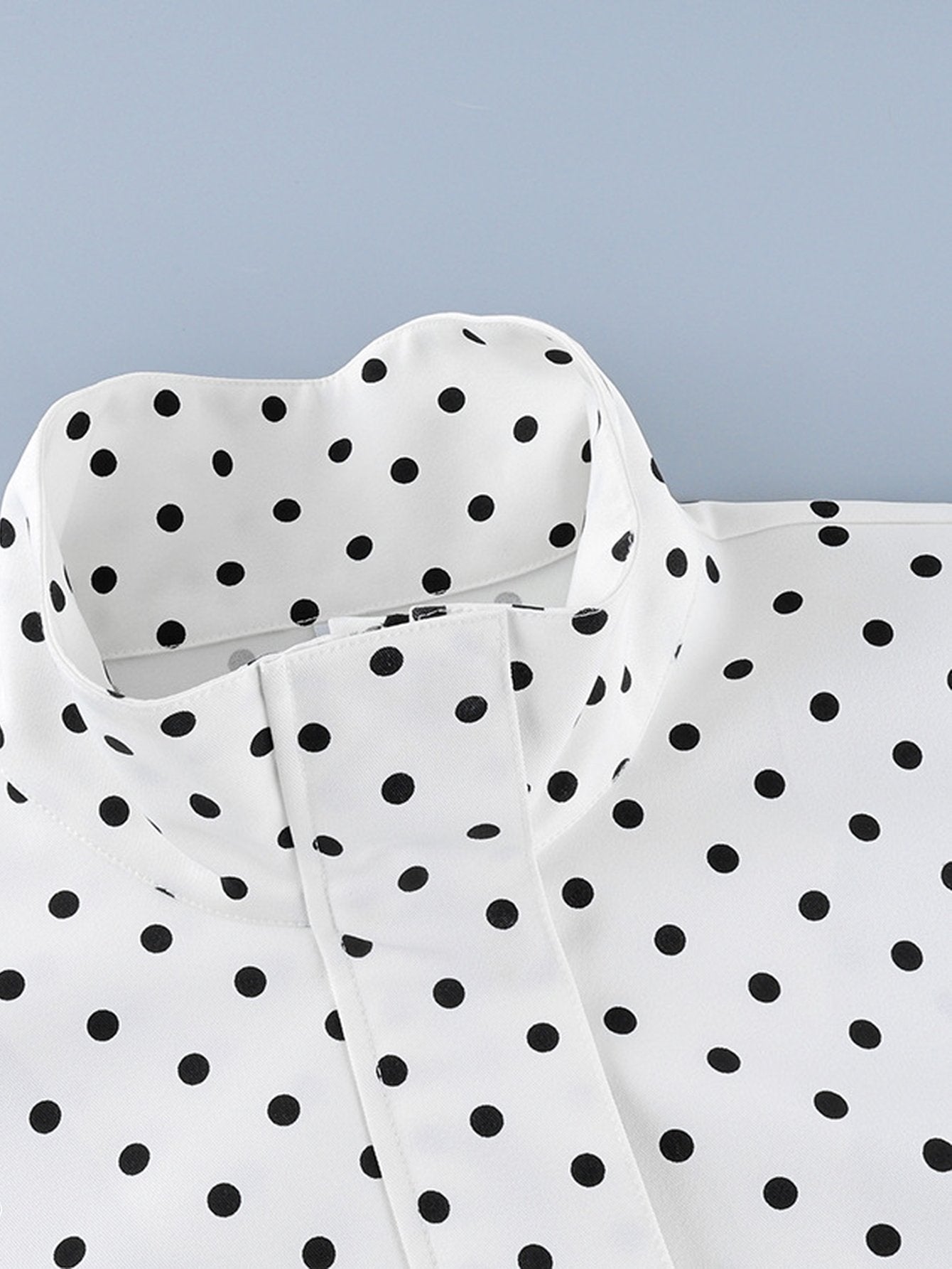 Oversized Polka Dot Zip Up Jacket