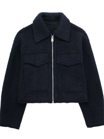 Cozy Textured Zip Up Jacket