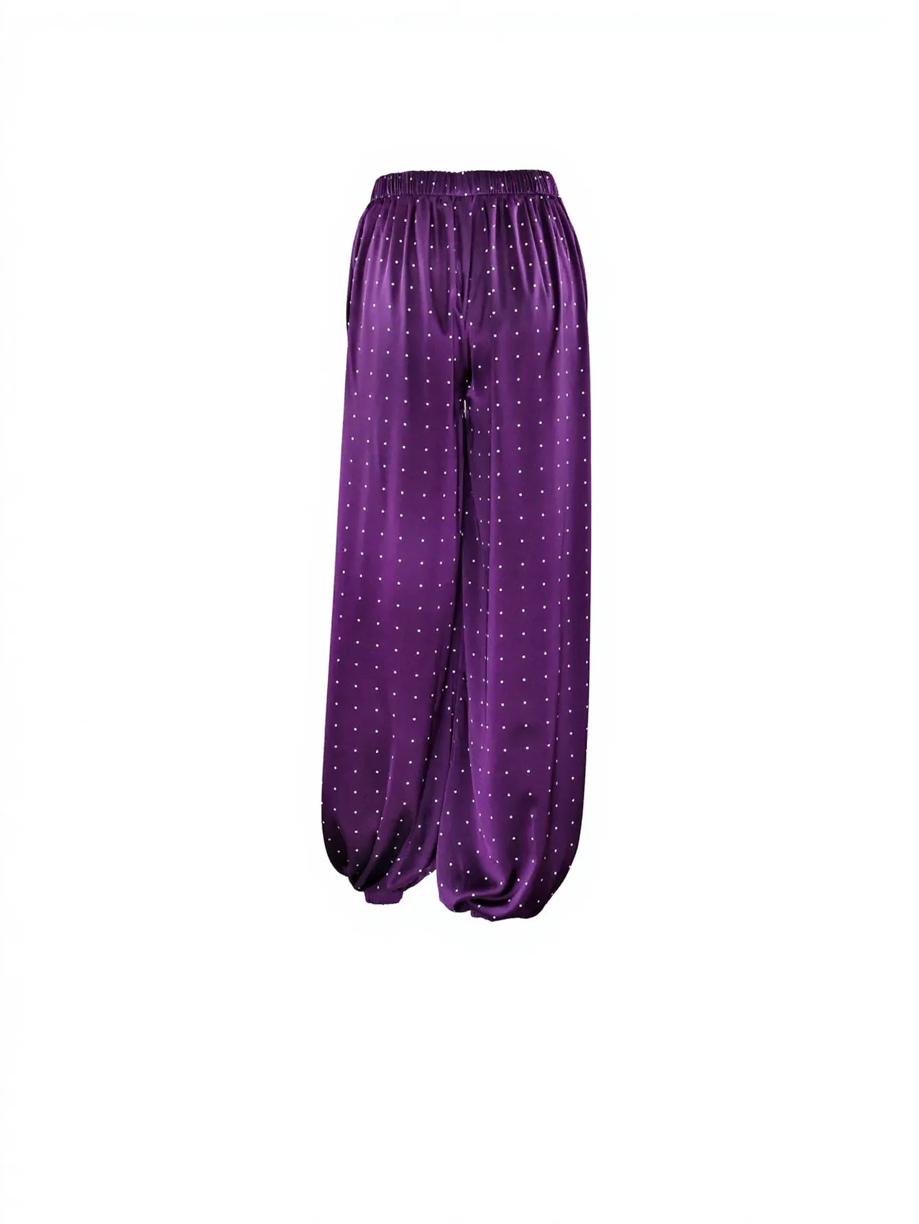 Polka Dot Satin Bubble Pants