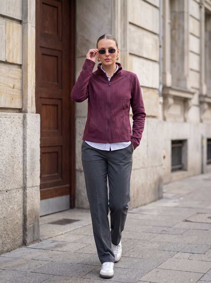 Cozy Brushed Zip Up Jacket