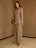 Sparkly Sequin Tweed Blazer Jacket