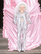 Metallic Oversized High Waisted Pants