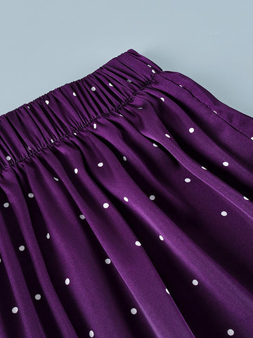 Polka Dot Satin Bubble Pants