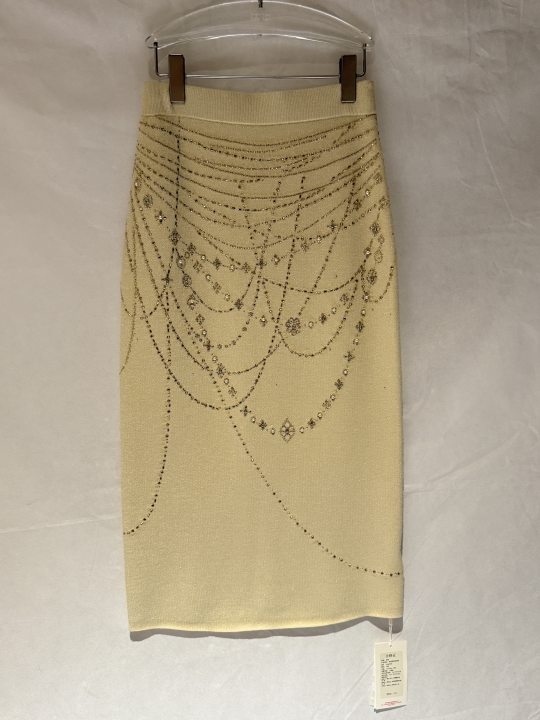 Embellished High Waist Pencil Skirt