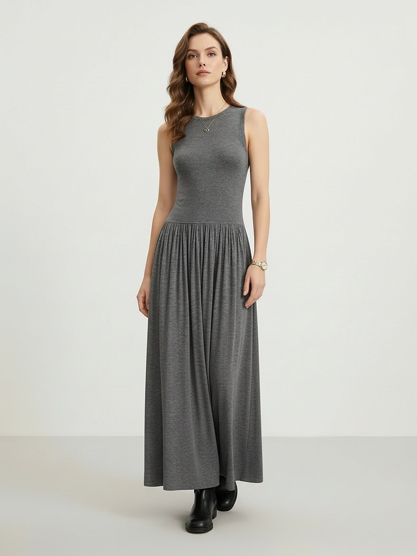 Wool Blend Tank Dress