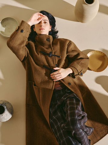 Cozy Wool Blend Toggle Coat